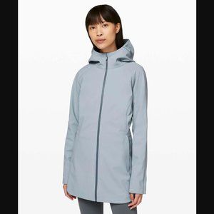 Lululemon Glyde Along Softshell Chambray Rain Jacket Coat Size 0